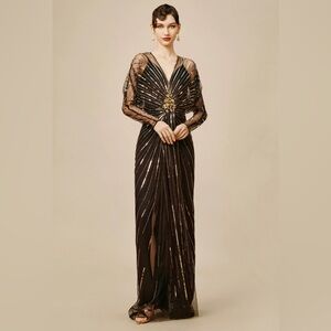 Great Gatsby Black & Gold Dress